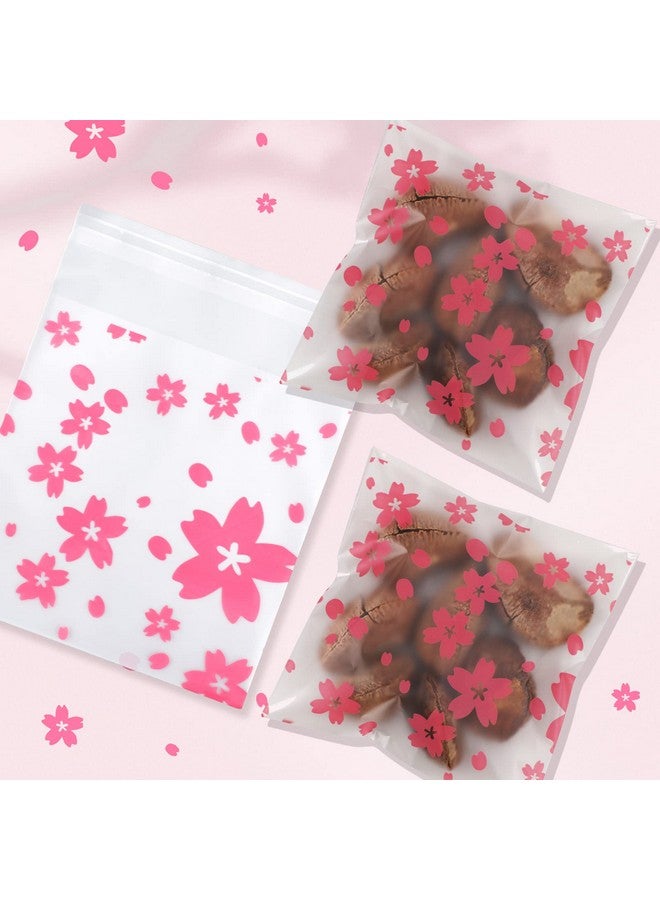 NUOMI Resealable Cellophane Bags Selfadhesive Frosting Cherry Blossoms Bags 100Pieces Good For Bakery Candy Cookie Soap Candle Gift Wraping Storage 4X4 - Image 4