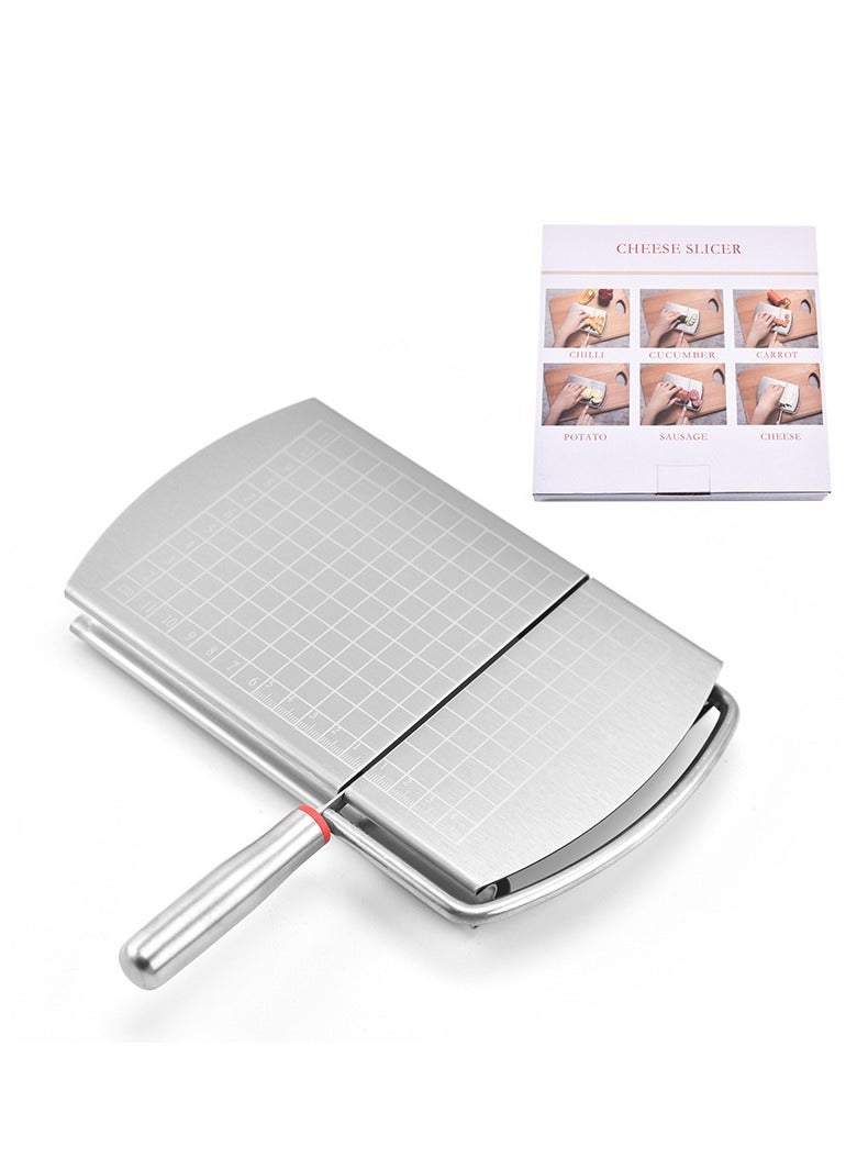 A Single Cutting Knife Featuring a Size, Designed for Cheese Slicing with an Integrated Scale Cutting Table - Ideal for Cheese And Butter Lovers - Sturdy And Accurate - an Excellent Present for Culinary Enthusiasts. - Image 1