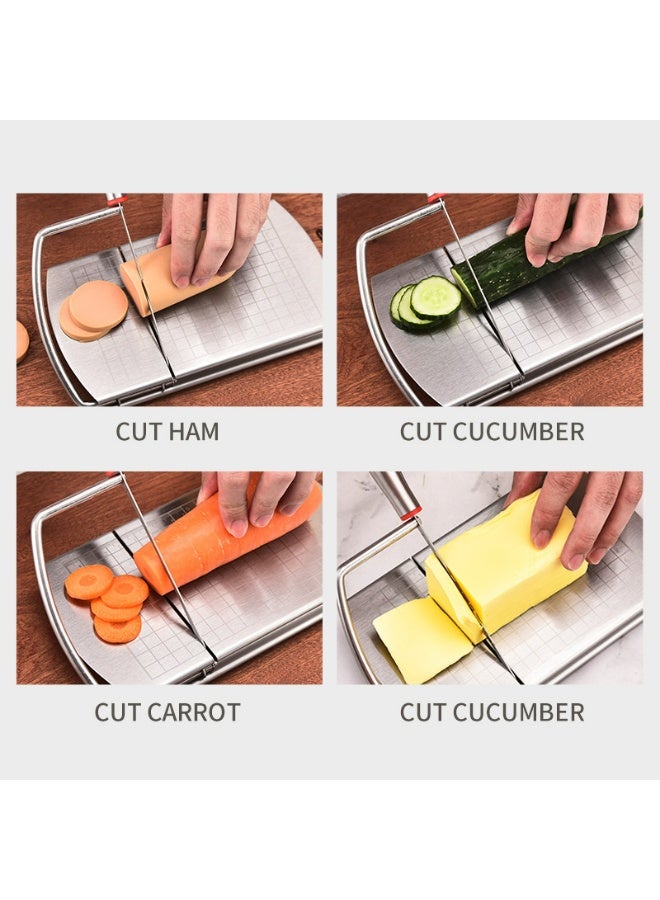 A Single Cutting Knife Featuring a Size, Designed for Cheese Slicing with an Integrated Scale Cutting Table - Ideal for Cheese And Butter Lovers - Sturdy And Accurate - an Excellent Present for Culinary Enthusiasts. - Image 2