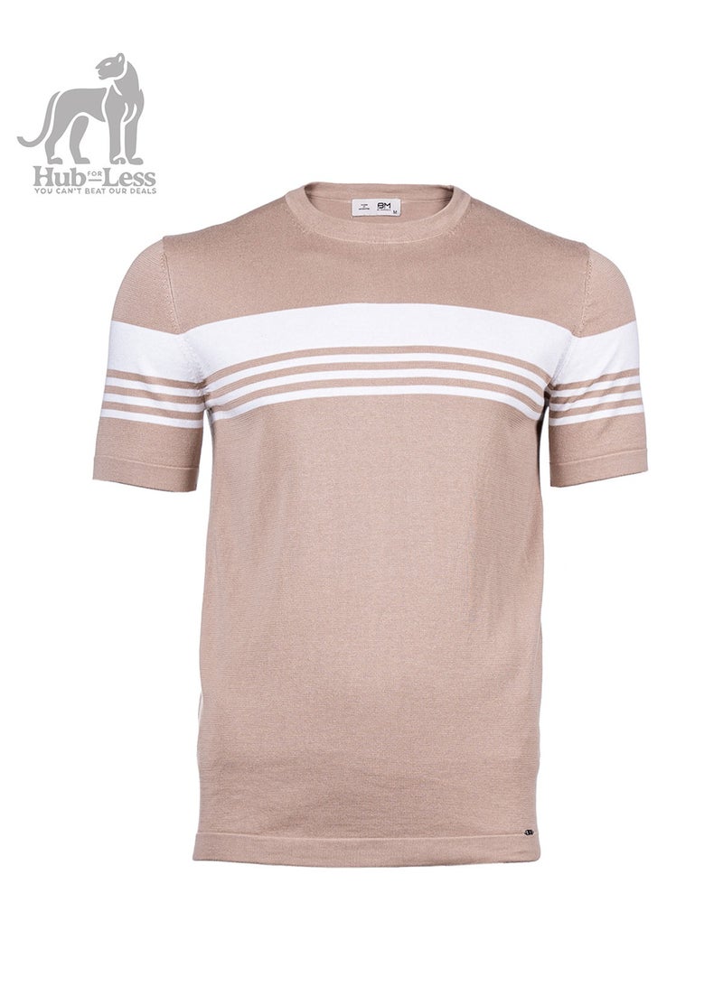 Hub For Less Men’s S/S Woolen Fitted T-Shirt – Sculpted Fit, Smart Warmth - Image 1