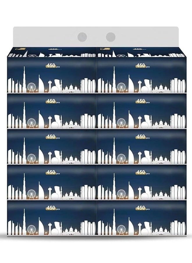 keke - Pack of 10 Premium Quality New Technology Facial Tissue 100% Raw Wood Pulp 90 Sheet X 5 Ply - Image 1