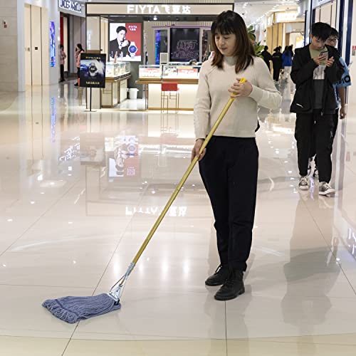 Midoneat Heavy Duty Commercial Industrial Mop ,58" Looped-End String Wet Cotton Mops for Floor Cleaning, Including Three mop Head Replacement - Image 5