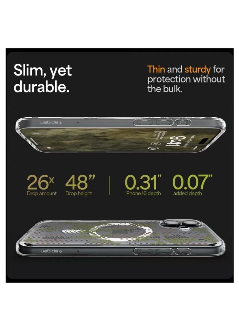 Spigen - Ultra Hybrid MagFit for iPhone 16 Case Cover with MagSafe (2024) - Digital Camo - Image 1