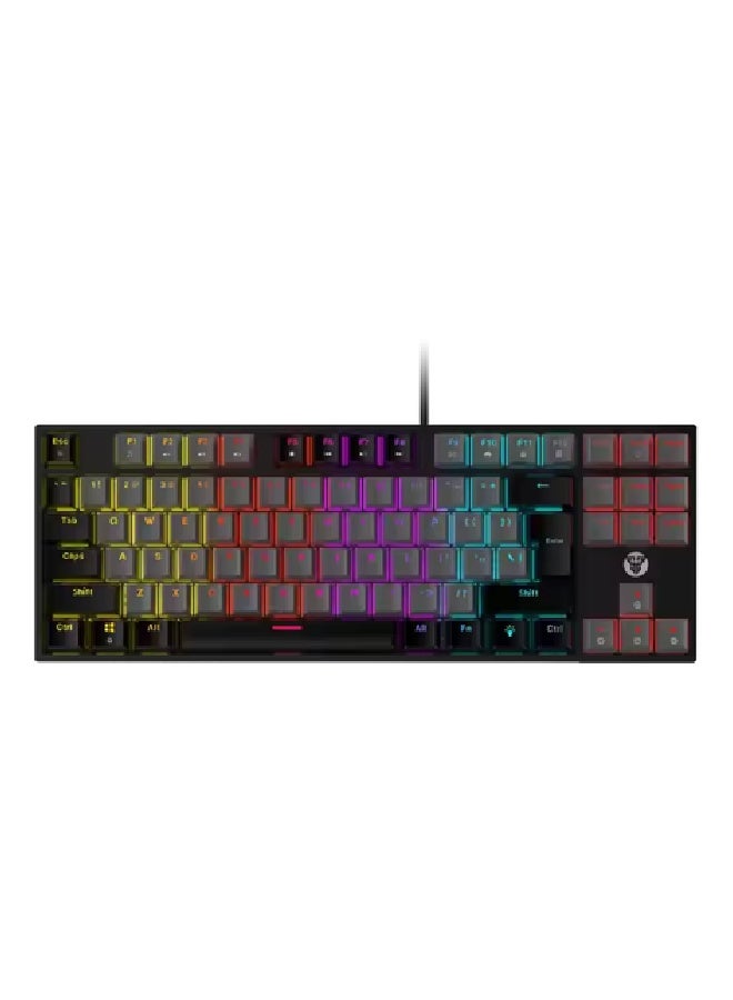 FANTECH ATOM MK876 GREY ARABIC RGB MECHANICAL KEYBOARD - Image 1