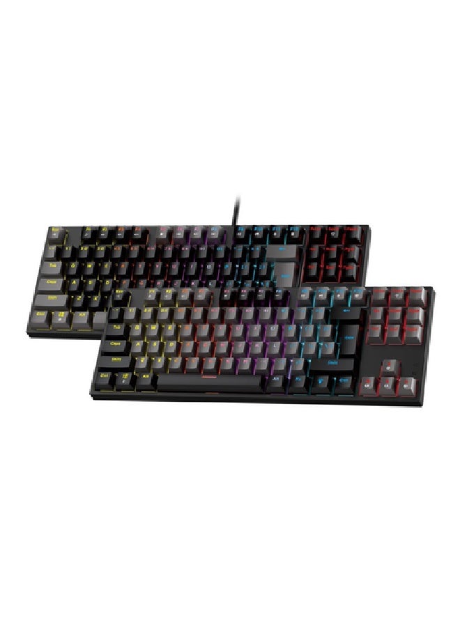 FANTECH ATOM MK876 GREY ARABIC RGB MECHANICAL KEYBOARD - Image 2
