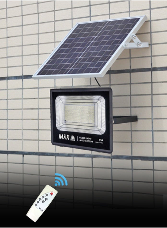 Max Solar Flood Light 430x341x101mm White Light Remote Control Outdoor Waterproof Garden Yard Park Roadside Energy Saving Security Lighting - Image 1