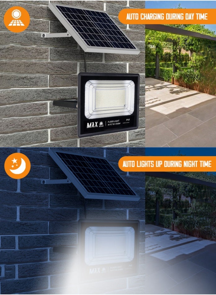 Max Solar Flood Light 430x341x101mm White Light Remote Control Outdoor Waterproof Garden Yard Park Roadside Energy Saving Security Lighting - Image 4