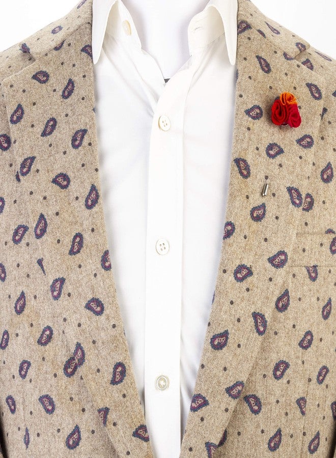 Knighthood Men's Lapel Pin Handmade Lapel Pin Flower Stick Boutonniere Pin - Image 2