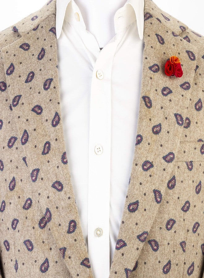 Knighthood Men's Lapel Pin Handmade Lapel Pin Flower Stick Boutonniere Pin - Image 3