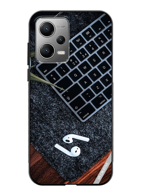 Protective Case Cover For Xiaomi Redmi Note 12 Pro Earphone With Keyboard Design Multicolour
