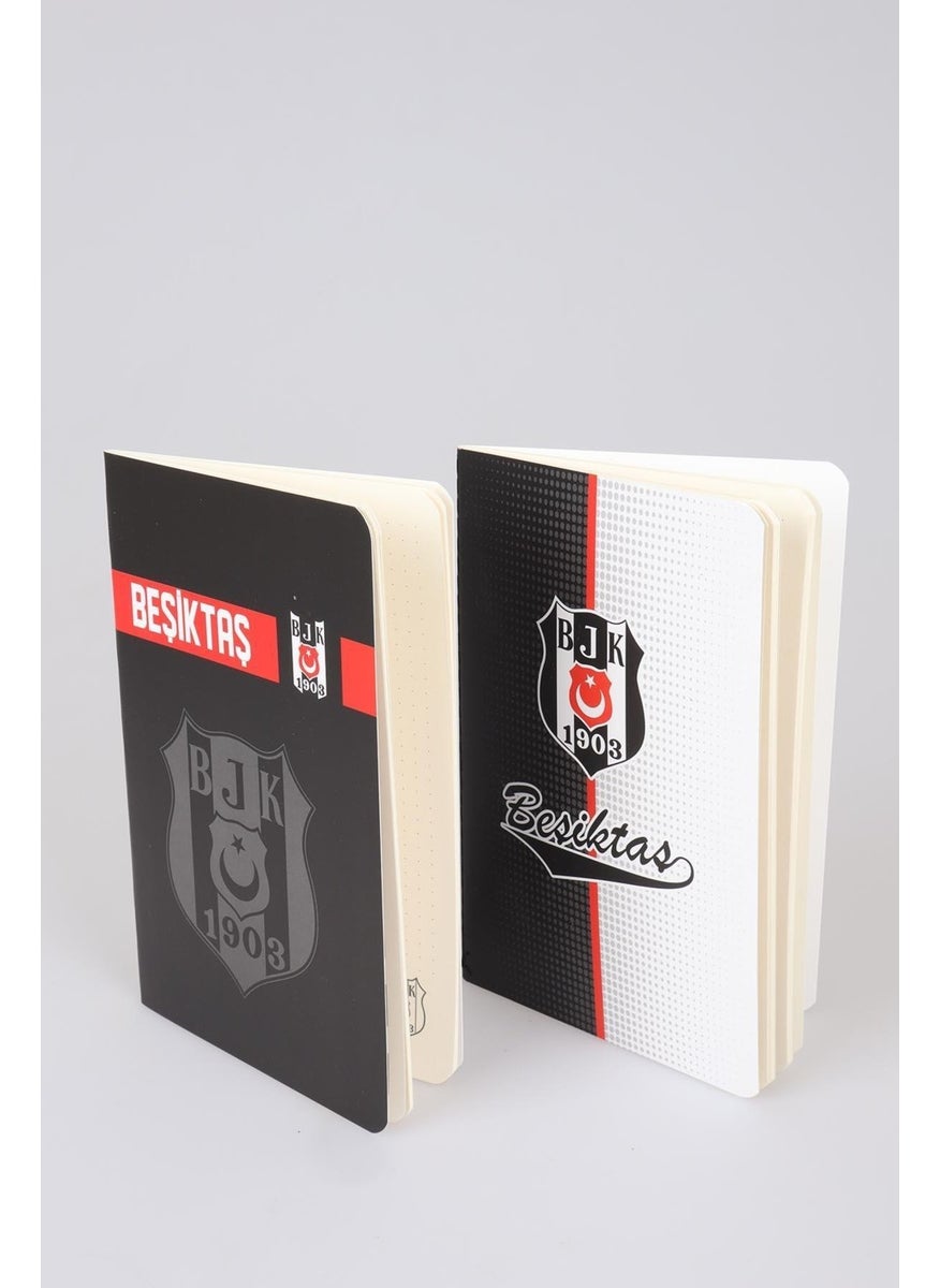 Beşiktaş - Licensed Dotted Notebook, 2-Piece Pencil, Pencil Sharpener, Eraser and Versatile Tip Pencil Set - Image 1