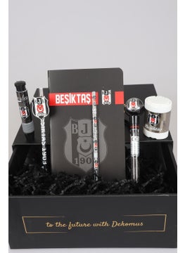 Beşiktaş Licensed Dotted Notebook, 2-Piece Pencil, Pencil Sharpener, Eraser and Versatile Tip Pencil Set  - Image 3