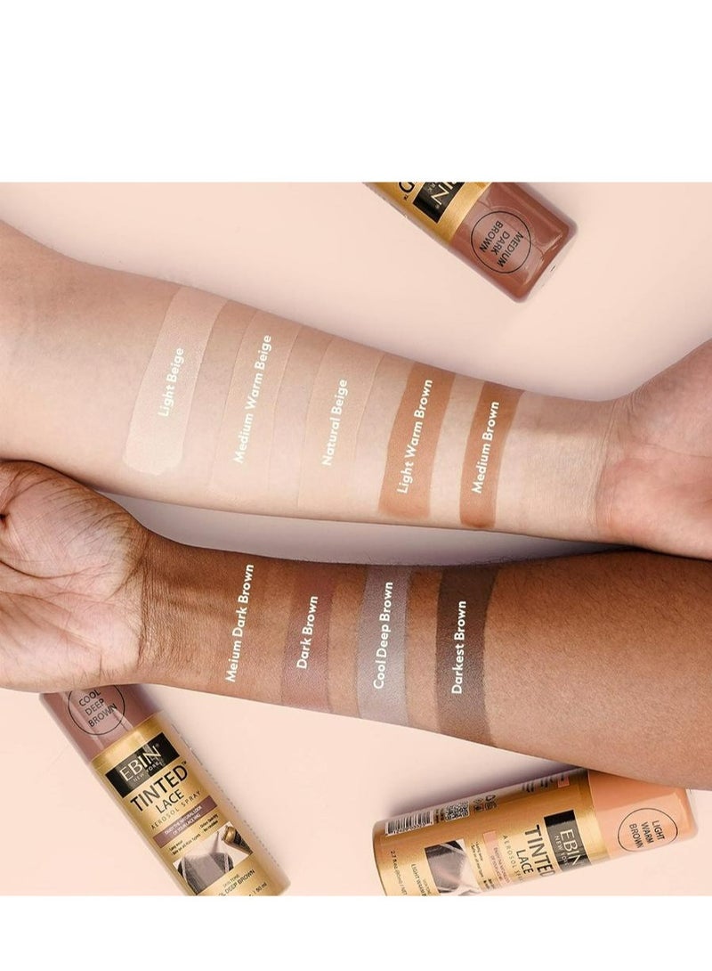 EBIN NEW YORK Tinted Lace Aerosol Spray –Medium Dark Brown 150 ML - Image 3