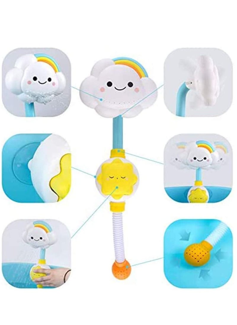 SYOSI - Bath Toys For Toddlers Baby Bath Shower Toy Bath Spray Water Shower Toy Lovely Cloud Rainbow Water Squirt Shower Faucet For Toddlers Kids Cloud Baby Bath Toys - Image 1