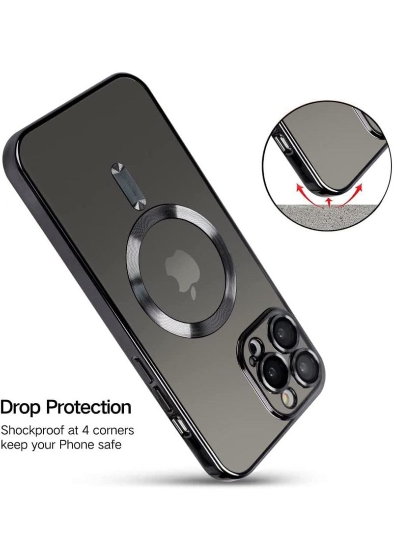 جينيكست غطاء متوافق مع iPhone 14 Pro Max مع غطاء MagSafe المضاد للخدش الواقي النحيف المطلي بالكهرباء لهاتف iPhone 14 Pro Max للنساء الرجال - Image 2