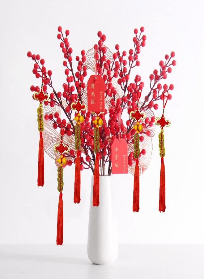 Hying 8 Strings Chinese New Year Lucky Coins Charms Chinese Feng Shui Coins 2025 New Year Fortune Coins I-Ching Coins with Tassel Gourd Chinese Knot for Wealth Success Good Luck Hanging Decorations - Image 5