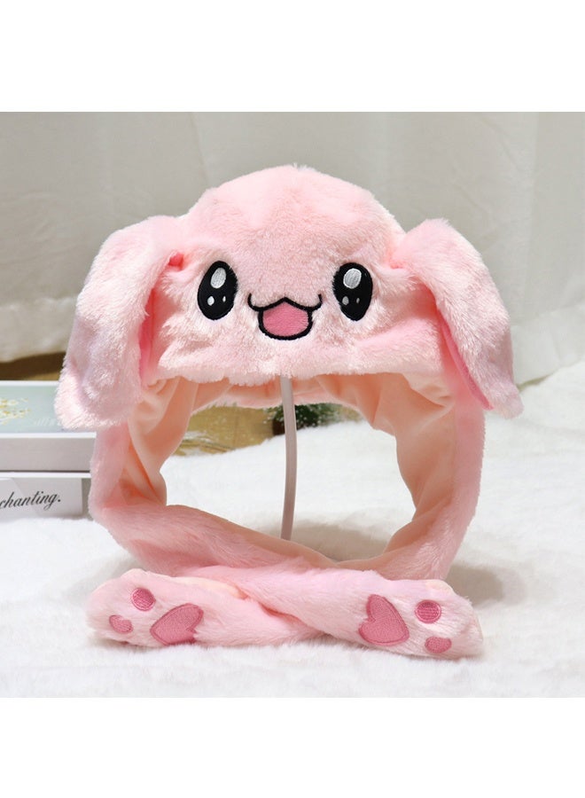Pinch-Activated Moving Rabbit Ears Hat - Airbag Inflatable Cap with Floppy Long Ears, Soft Plush Fabric & Adjustable Strap - for Kids' Costume Parties Cosplay & Daily Fun One Size - Image 4