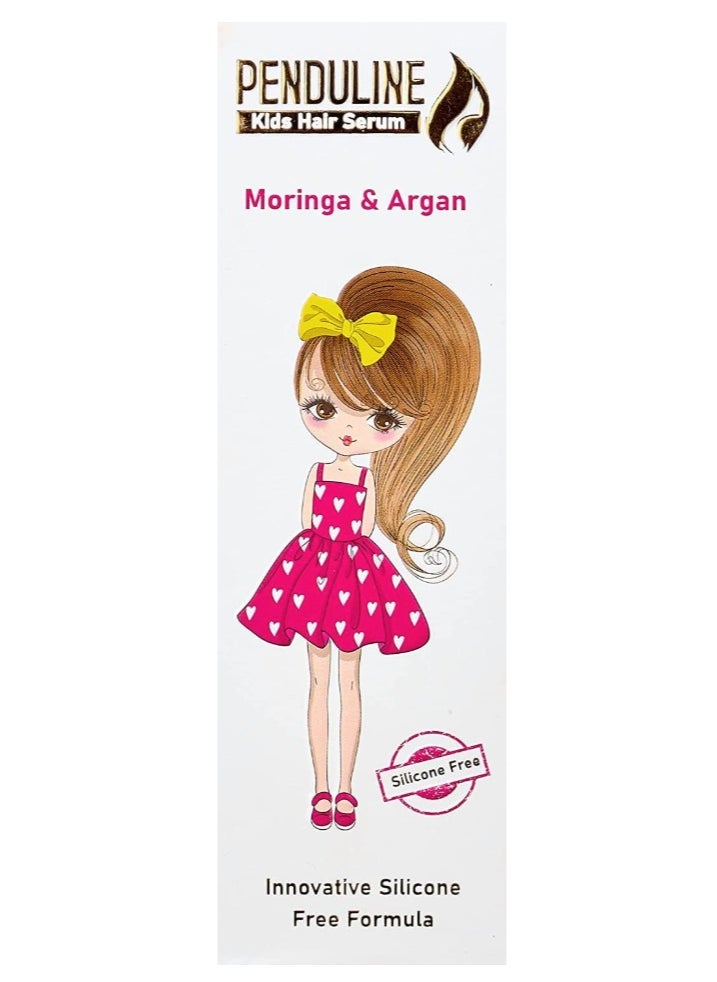 PENDULINE Hair Serum for kids with Argan & Moringa Oil | Silicone-Free | Nourishing Hair Treatment for Strong | Shiny & Healthy Hair | ( 120 ml)  - Image 2
