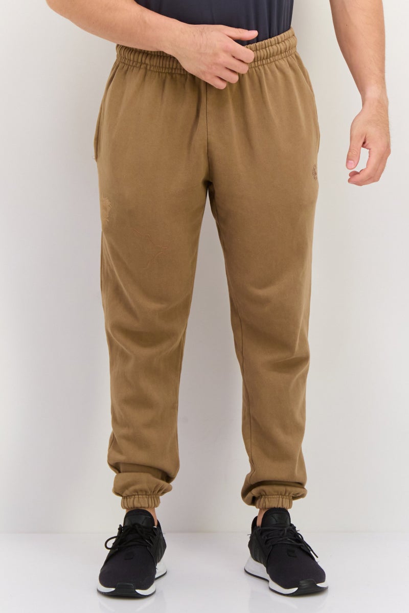 Crooks & Castles Men Regular Fit Brand Logo Jogger Pants, Brown  - Image 1
