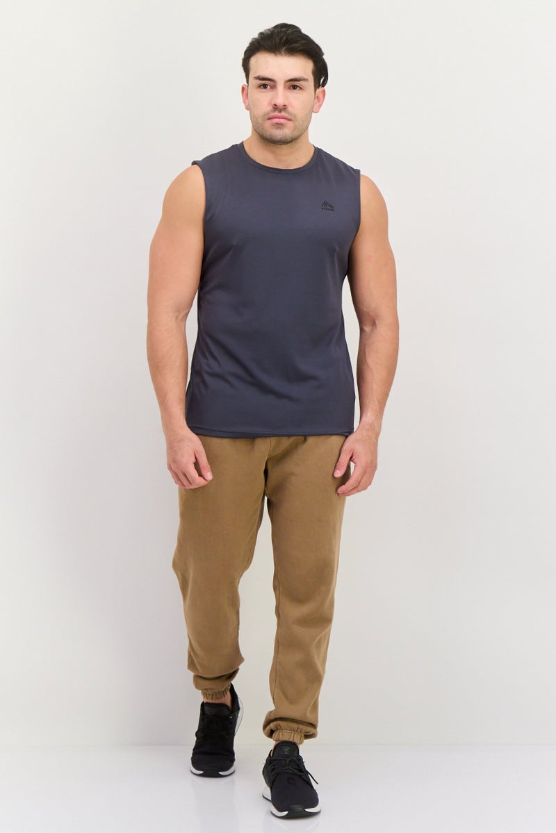 Crooks & Castles Men Regular Fit Brand Logo Jogger Pants, Brown  - Image 4