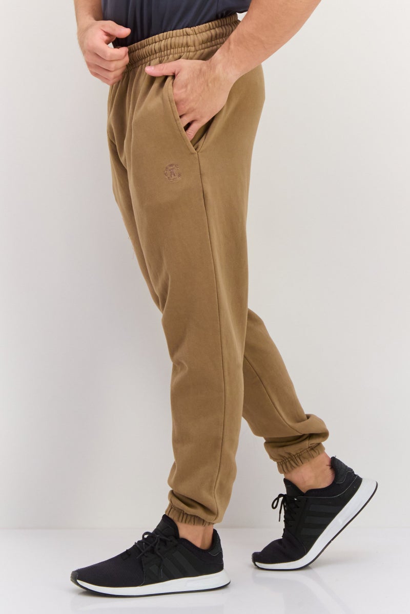 Crooks & Castles Men Regular Fit Brand Logo Jogger Pants, Brown  - Image 2