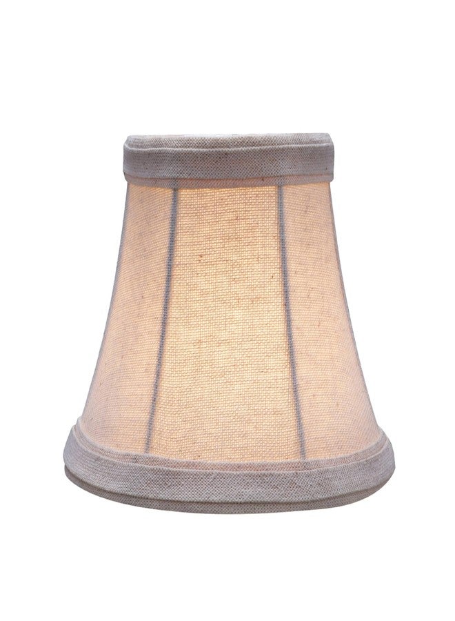 Aspen Creative 30004-2A, Bell Clip-On Chandelier Lamp Shade, Off-White, 3" Top X 5" Bottom X 4" Slant Height, Set of 2 - Image 2