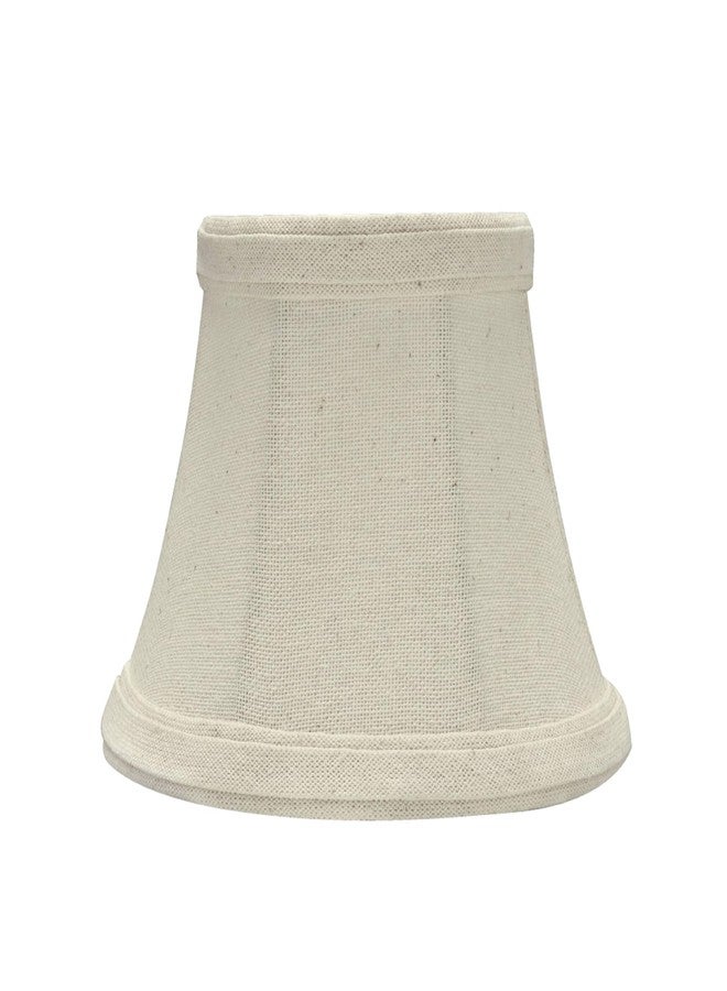 Aspen Creative 30004-2A, Bell Clip-On Chandelier Lamp Shade, Off-White, 3" Top X 5" Bottom X 4" Slant Height, Set of 2 - Image 3