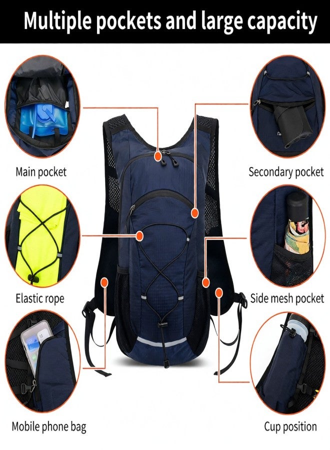 JUNLETU Hiking Backpack Waterproof Lightweight Travel Backpacks for Men Women Packable Sports Backpack with Water Bladder for Riding Camping - Image 5