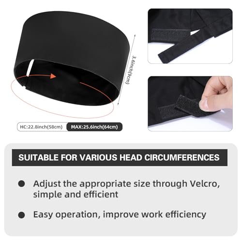 LEQC 2PCS Black Chef Skull Cap – Adjustable & Breathable Mesh Chef Hats for Men Women Kitchen Cook Cap, Oil-Resistant Chef Works Hat for Professional & Home Use - Image 5