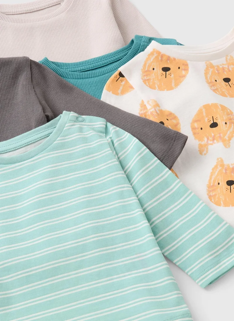 ماتلان عبوة من  قطع قمصان أطفال برسومات حيوانات