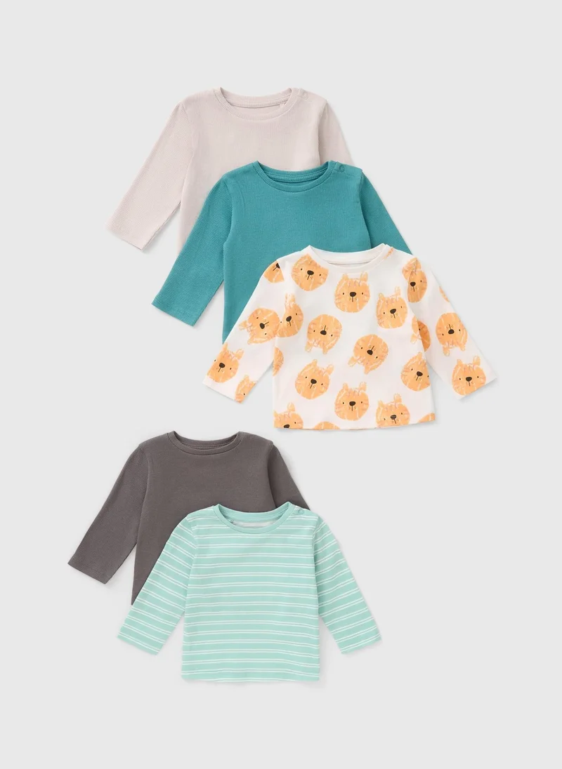 ماتلان عبوة من  قطع قمصان أطفال برسومات حيوانات