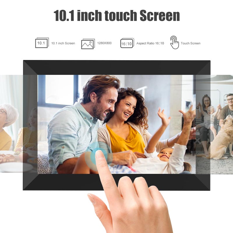 ikismet Digital Picture Frame WiFi 10.1 Inch Smart Digital Photo Frame with 1280x800 IPS HD Touch Screen, Auto-Rotate and Slideshow, Easy Setup to Share Photos or Videos Remotely via App from Anywhere - Image 3
