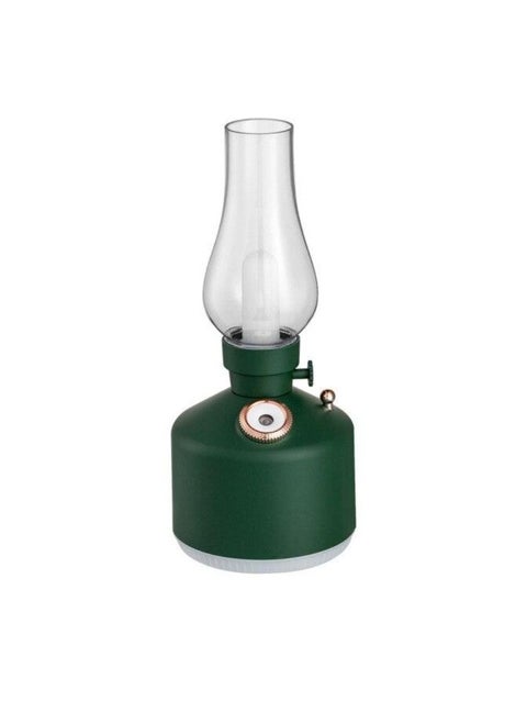 Retro Air Humidifier Vintage Lamp Night Light Nano Mist Sprayer Aromatherapy Diffuser USB Rechargeable Portable Air Humidifier 1200mAh Wireless Aromatherapy Diffuser Auto Shut Off Type C 280ML Green