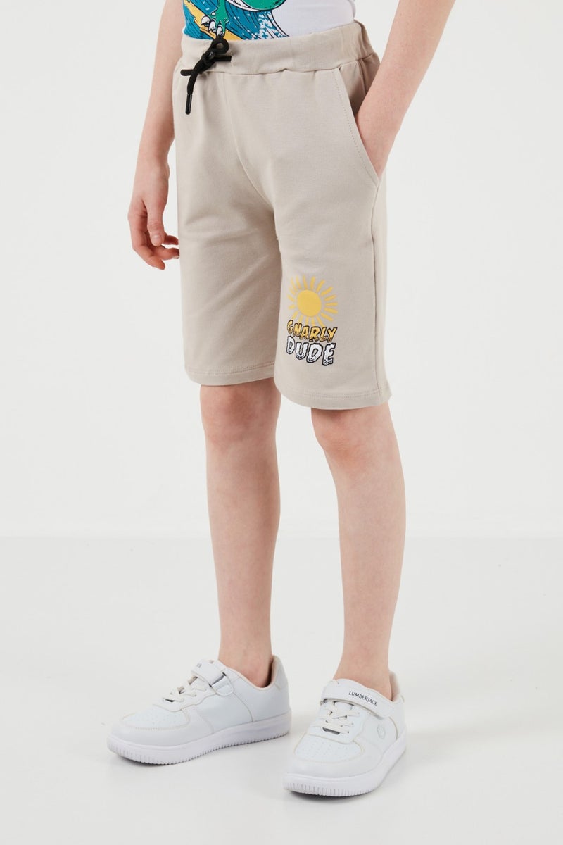 Lela Cotton Regular Fit Crew Neck Top and Bottom Set with Shorts Boy's Suit 6212019 - Image 4