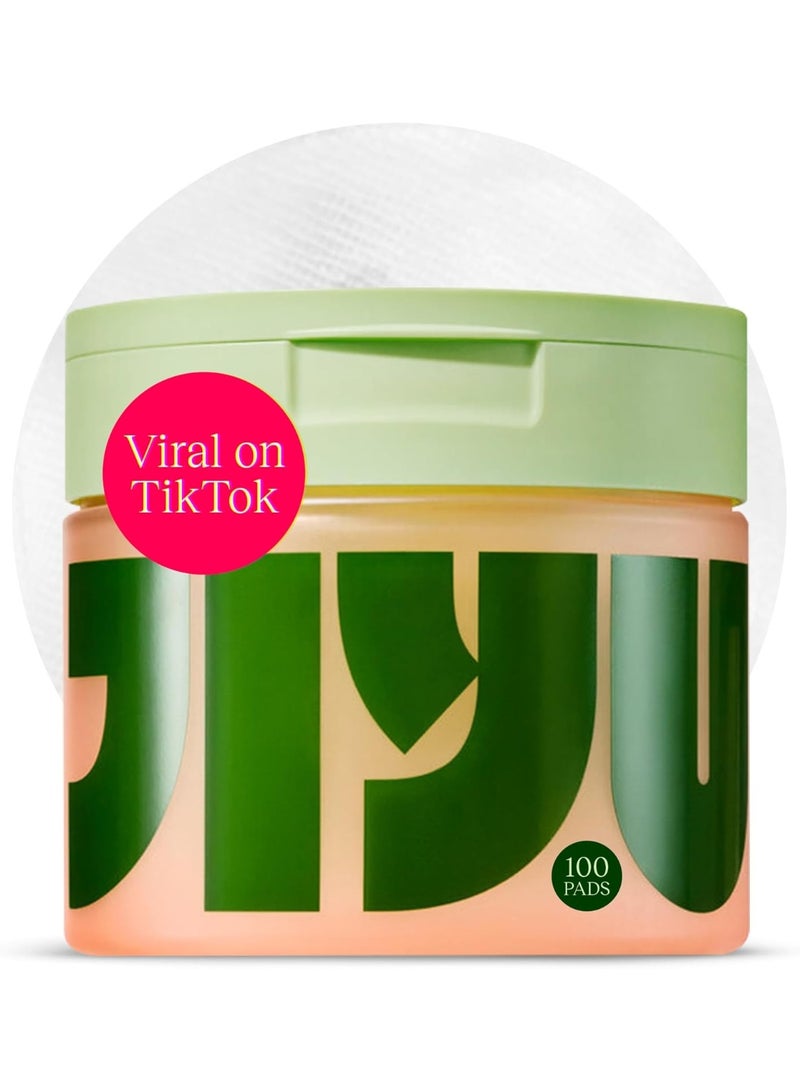 JiYu Korean Anti-Aging Toner Pads 100 Count with Snail Mucin Niacinamide Peptides Centella Asiatica for Dark Spots Wrinkles and Acne Marks - Image 1