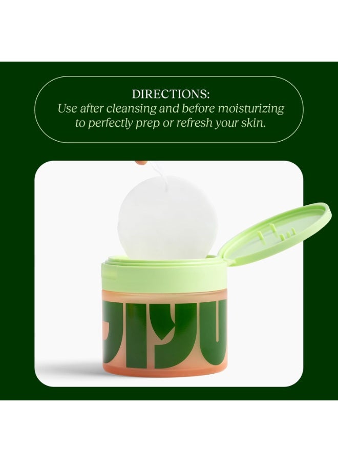 JiYu Korean Anti-Aging Toner Pads 100 Count with Snail Mucin Niacinamide Peptides Centella Asiatica for Dark Spots Wrinkles and Acne Marks - Image 2