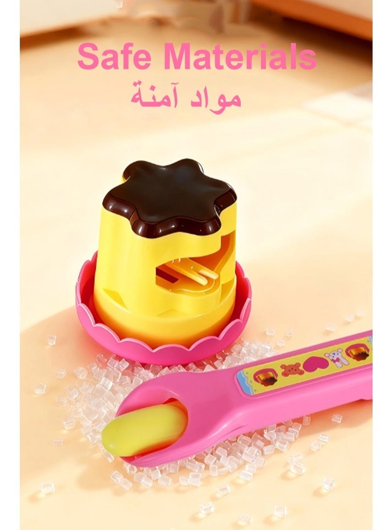 لعبة إطعام البودنج، لعبة تخفيف التوتر، محاكاة إطعام البودنج الكرتوني، لعبة مطبخ، لعبة إطعام تظاهرية للأطفال، أعياد الميلاد، مجموعات هدايا حفلات لعب الأدوار للبنات والأولاد من سن 3 سنوات فما فوق - Image 3