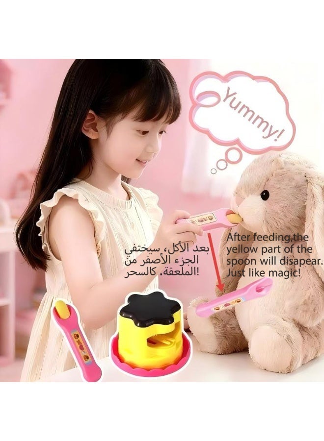لعبة إطعام البودنج، لعبة تخفيف التوتر، محاكاة إطعام البودنج الكرتوني، لعبة مطبخ، لعبة إطعام تظاهرية للأطفال، أعياد الميلاد، مجموعات هدايا حفلات لعب الأدوار للبنات والأولاد من سن 3 سنوات فما فوق - Image 1