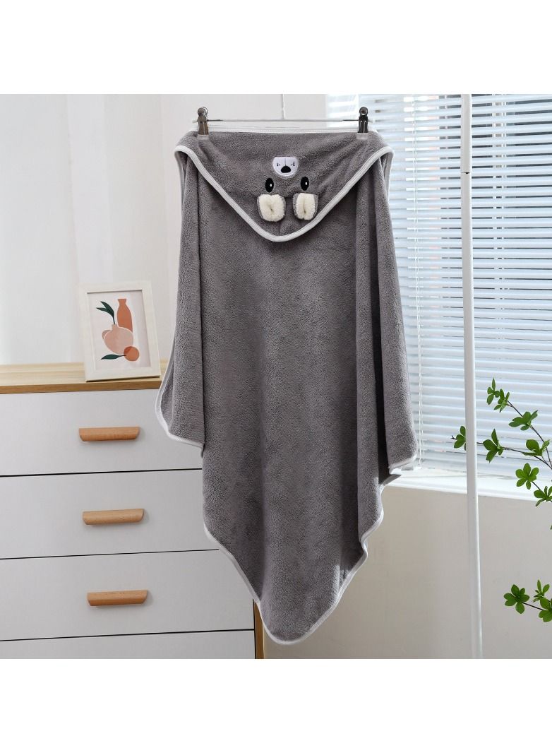 أرواب حمام قطنية مطبوعة بشخصيات كرتونية مع غطاء رأس