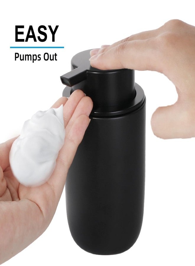 Fvstar Soap Dispenser and Toothbrush Holder Set,Foaming Hand Soap Dispenser with Large Pump,Toothbrush Toothpaste Holder with Divider, Matte Black Bathroom Accessories Set - Image 5