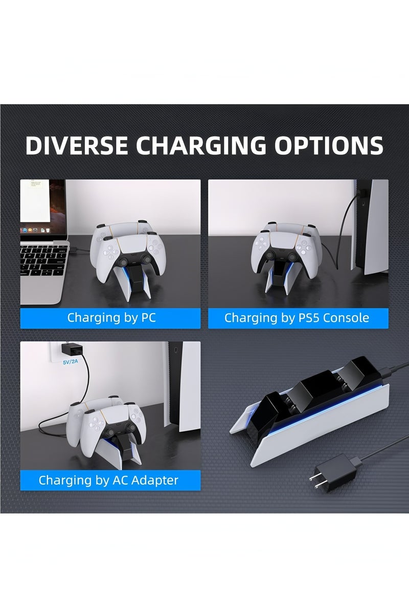PS5 Controller Charging Station | PS5 Controller Charger for PlayStation 5 Dual Sense Controller | USB Type C PS5 Charger Stand with LED Indicator - Image 5