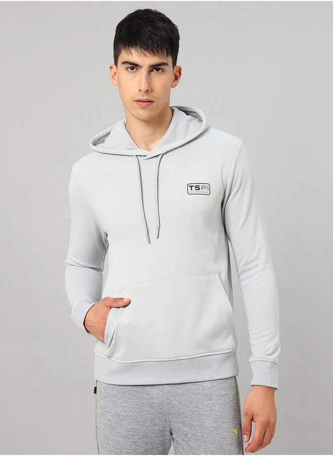 تكنوسبورت Full Sleeve Fleece Jacket With Hood by Styli