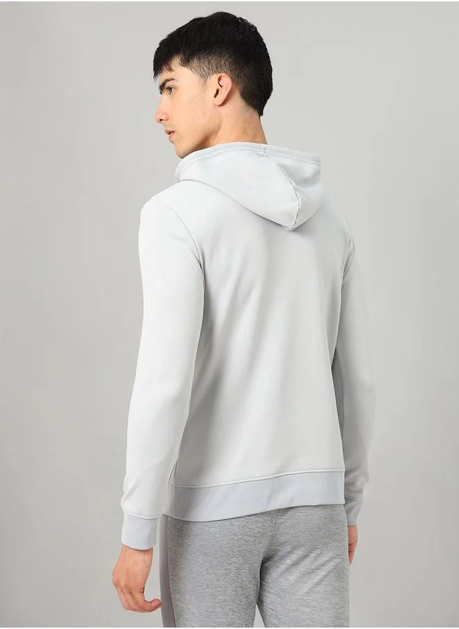 تكنوسبورت Full Sleeve Fleece Jacket With Hood by Styli
