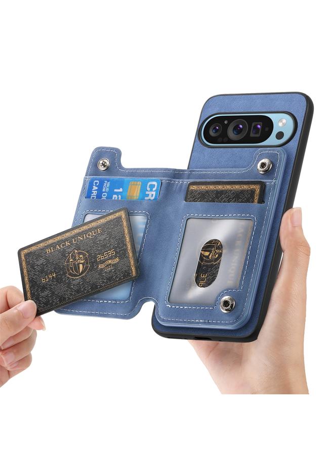 اس-توب جراب خلفي لهاتف Google Pixel 9 / 9 Pro Retro MagSafe محفظة بسحاب وحقيبة بطاقات - Image 4