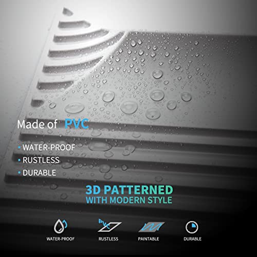 Art3dwallpanels PVC 3D Wall Panel for Interior Wall Décor, 19.7" x 19.7" Wall Decor PVC 3D Wall Panels, 3D Textured Wall Panels, Pack of 12 Tiles, White - Image 3