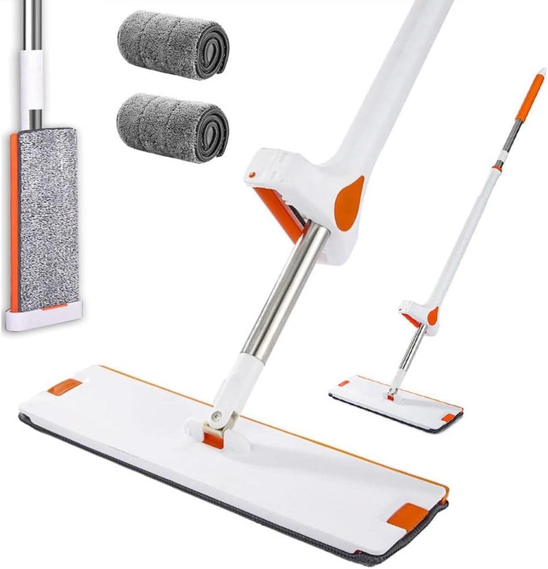 UPKARANWALE Refill Replacement Microfiber Mop Refill Pads for Flat Squeeze Magic mop Two Way Lock (Size - 12 X 40 CM, Set of 3) - Image 1