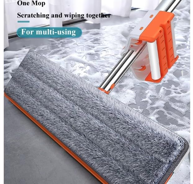 UPKARANWALE Refill Replacement Microfiber Mop Refill Pads for Flat Squeeze Magic mop Two Way Lock (Size - 12 X 40 CM, Set of 3) - Image 2