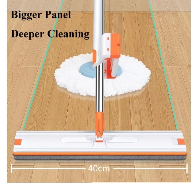 UPKARANWALE Refill Replacement Microfiber Mop Refill Pads for Flat Squeeze Magic mop Two Way Lock (Size - 12 X 40 CM, Set of 3) - Image 3