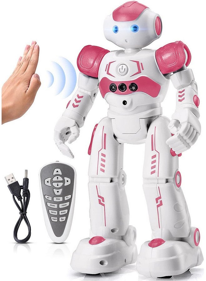 KingsDragon RC Robot Toys for Kids, Gesture & Sensing Remote Control Robot for Age 3 4 5 6 7 8 Year Old Boys Girls Birthday Present (Pink) - Image 1