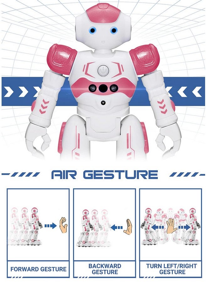 KingsDragon RC Robot Toys for Kids, Gesture & Sensing Remote Control Robot for Age 3 4 5 6 7 8 Year Old Boys Girls Birthday Present (Pink) - Image 3
